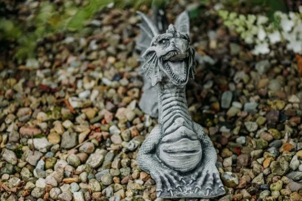Gartendekoparadies Animaux-Énorme dragon en trois parties