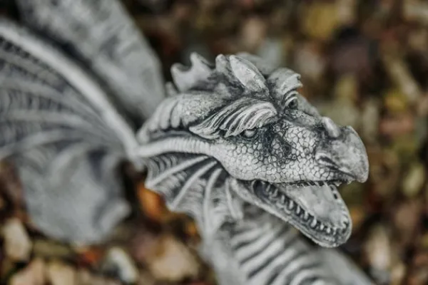 Gartendekoparadies Animaux-Énorme dragon en trois parties