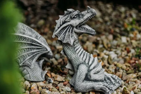 Gartendekoparadies Animaux-Énorme dragon en trois parties