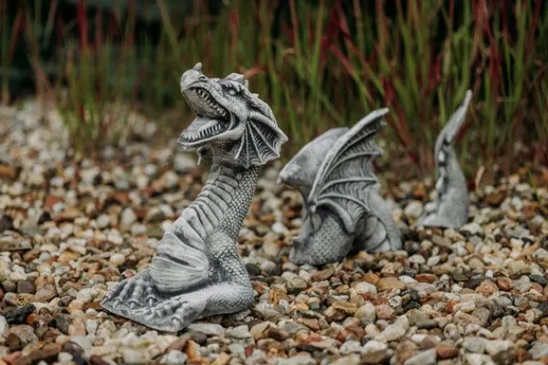 Gartendekoparadies Animaux-Énorme dragon en trois parties