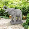 Gartendekoparadies Animaux-Énorme éléphant sur une plaque de base stable