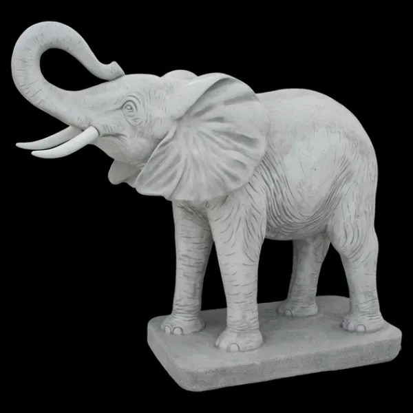 Gartendekoparadies Animaux-Énorme éléphant sur une plaque de base stable