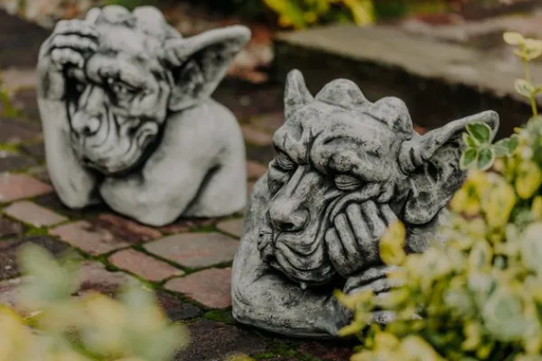 Gartendekoparadies Gargouilles-Offre spéciale : deux bustes de gargouille