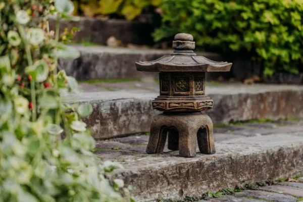 Gartendekoparadies Lanternes En Pierre-Oki-gata-yukimi exclusif