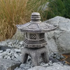 Gartendekoparadies Lanternes En Pierre-Oki-gata-yukimi : lanterne japonaise en pierre de style ancien