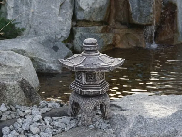 Gartendekoparadies Lanternes En Pierre-Oki-gata-yukimi : lanterne japonaise en pierre de style ancien