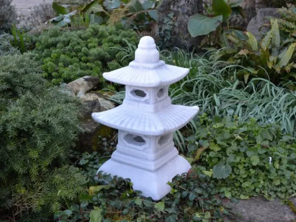 Gartendekoparadies Lanternes En Pierre-Pagode japonaise à huit fenêtres
