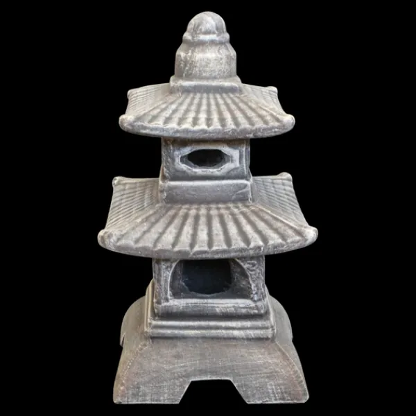 Gartendekoparadies Lanternes En Pierre-Pagode Japonaise Antique à Huit Fenêtres (Multicolore)