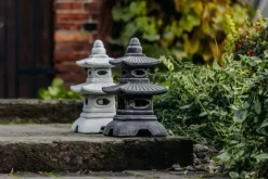 Gartendekoparadies Lanternes En Pierre-Pagode Japonaise Antique à Huit Fenêtres (Multicolore)