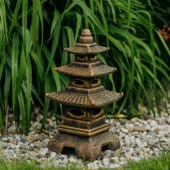 Gartendekoparadies Lanternes En Pierre-Pagode japonaise dans une palette de couleurs exclusive