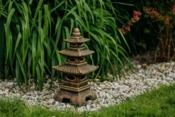 Gartendekoparadies Lanternes En Pierre-Pagode japonaise dans une palette de couleurs exclusive