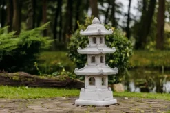 Gartendekoparadies Lanternes En Pierre-Pagode japonaise en pierre à 3 étages