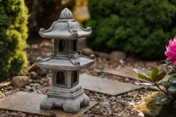 Gartendekoparadies Lanternes En Pierre-Pagode japonaise en pierre à deux étages