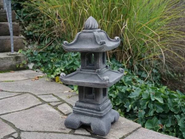 Gartendekoparadies Lanternes En Pierre-Pagode japonaise en pierre à deux étages