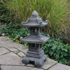 Gartendekoparadies Lanternes En Pierre-Pagode japonaise en pierre à deux étages