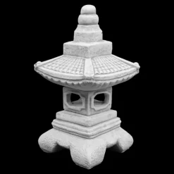 Gartendekoparadies Lanternes En Pierre-Pagode Yukimi avec un large toit