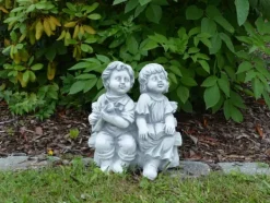 Gartendekoparadies Enfants & Anges-Personnage mignon garçon et fille