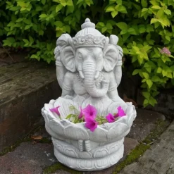 Gartendekoparadies Figures & Statues-Petit Ganesha gris