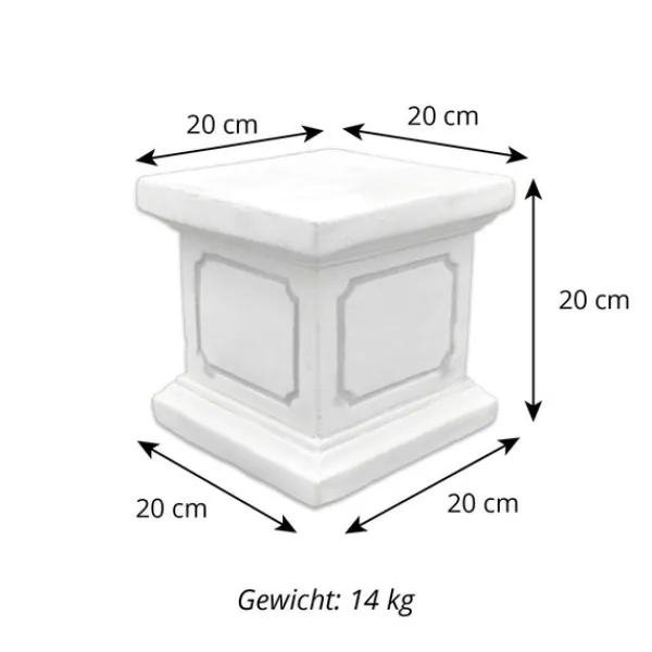 Gartendekoparadies Colonnes & Socles-Petite base carrée