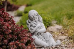 Gartendekoparadies Enfants & Anges-Petite fille avec chien