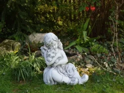 Gartendekoparadies Enfants & Anges-Petite fille avec chien