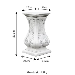 Gartendekoparadies Colonnes & Socles-Piédestal à motif de feuilles