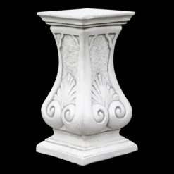 Gartendekoparadies Colonnes & Socles-Piédestal à motif de feuilles