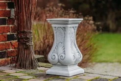 Gartendekoparadies Colonnes & Socles-Piédestal à motif de feuilles