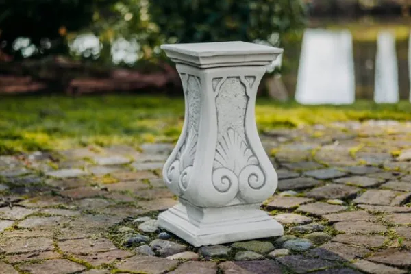 Gartendekoparadies Colonnes & Socles-Piédestal à motif de feuilles