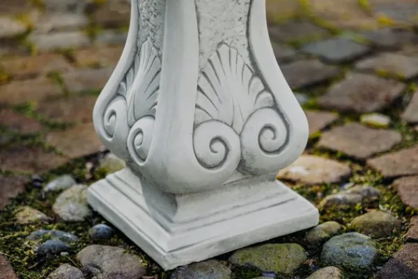 Gartendekoparadies Colonnes & Socles-Piédestal à motif de feuilles