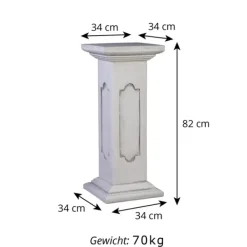 Gartendekoparadies Colonnes & Socles-Piédestal avec reliefs