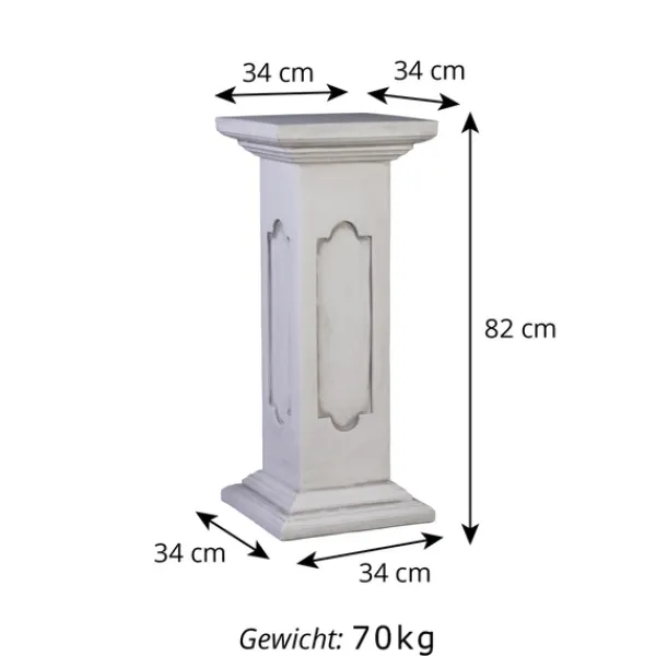 Gartendekoparadies Colonnes & Socles-Piédestal avec reliefs