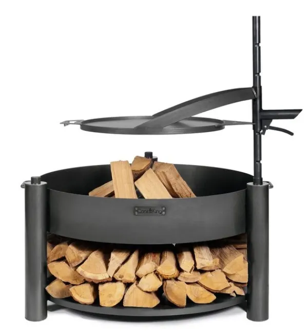 Gartendekoparadies Bols À Feu & Poêles De Jardin-Plaque 50 cm acier avec poignées pour braséro «BANDITO» et «MONTANA X»