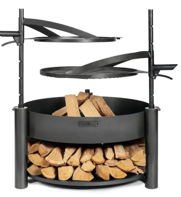Gartendekoparadies Bols À Feu & Poêles De Jardin-Plaque 50 cm acier avec poignées pour braséro «BANDITO» et «MONTANA X»