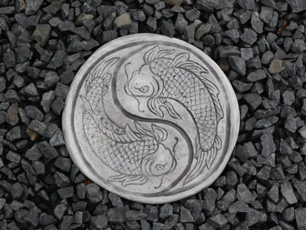 Gartendekoparadies Belle|Bouddhas-Plaque de marche impressionnante avec motif Koi