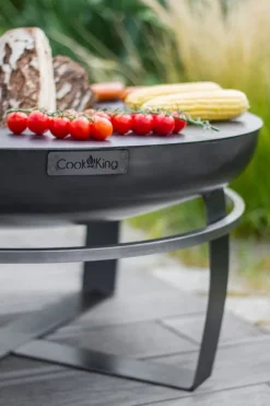 Gartendekoparadies Bols À Feu & Poêles De Jardin-Plaque pour braséro 78 cm avec une grille 36 cm et 4 poignées
