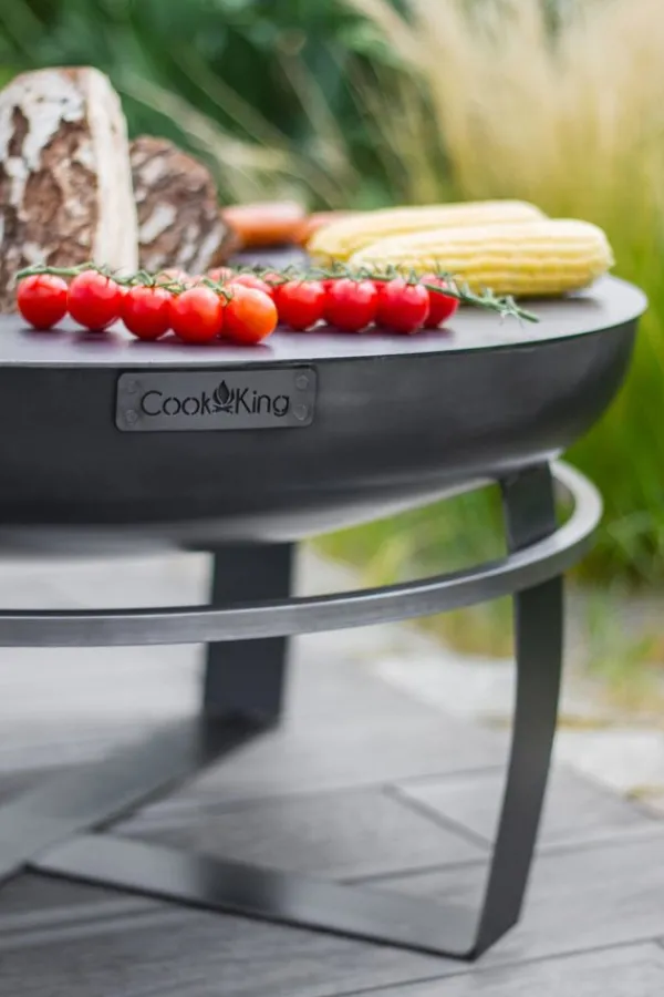 Gartendekoparadies Bols À Feu & Poêles De Jardin-Plaque pour braséro 78 cm avec une grille 36 cm et 4 poignées