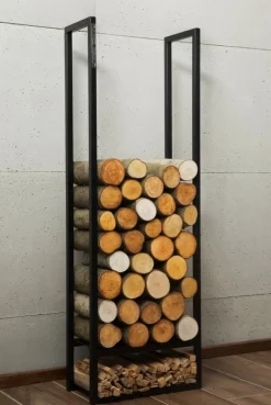 Gartendekoparadies Bols À Feu & Poêles De Jardin-Porte-bûches «ATOS» 150x50x20 cm