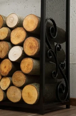 Gartendekoparadies Bols À Feu & Poêles De Jardin-Porte-bûches «CHERRY»