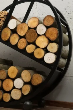 Gartendekoparadies Bols À Feu & Poêles De Jardin-Porte-bûches «DIEGO» 80cm