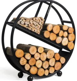 Gartendekoparadies Bols À Feu & Poêles De Jardin-Porte-bûches «DIEGO» 80cm