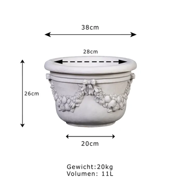 Gartendekoparadies Jardinières-Pot de fleurs avec motif de fruits