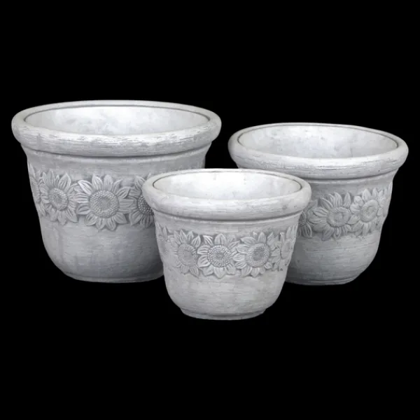 Gartendekoparadies Jardinières-Pot de fleurs XL avec motif tournesol