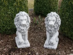 Gartendekoparadies Animaux-Prix ??spécial : Paire de Lions avec Ballon