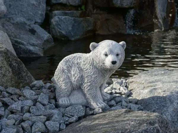 Gartendekoparadies Animaux-Puissante statue d'ours polaire