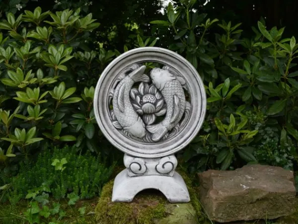 Gartendekoparadies Belle|Animaux-Sculpture avec poisson koi