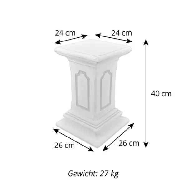 Gartendekoparadies Colonnes & Socles-Socle carré