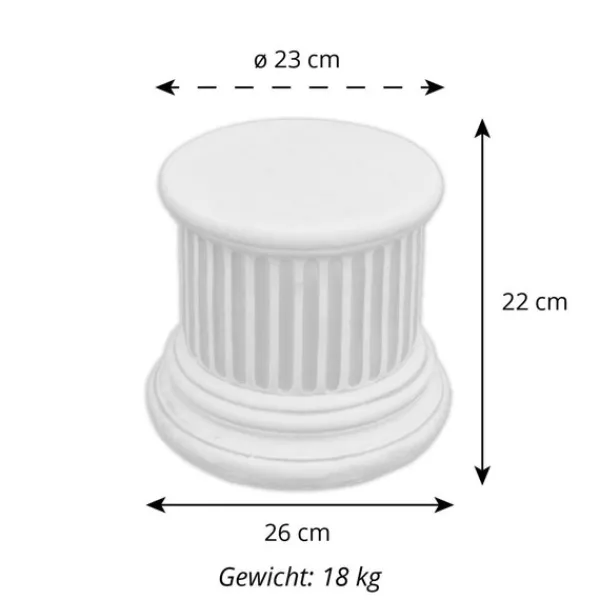 Gartendekoparadies Colonnes & Socles-Socle élégant à cannelures