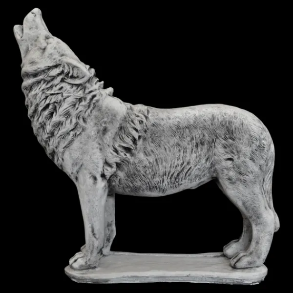 Gartendekoparadies Animaux-Statue : loup hurlant