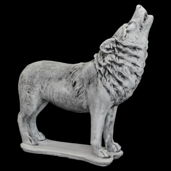 Gartendekoparadies Animaux-Statue : loup hurlant